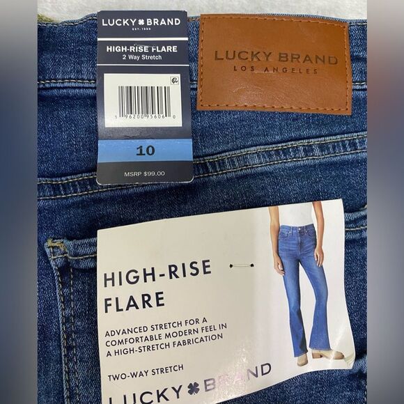 Lucky Brand Stevie High Rise Flare Jeans Women’s 10 Stretch NWT 30x32 - Picture 3 of 14